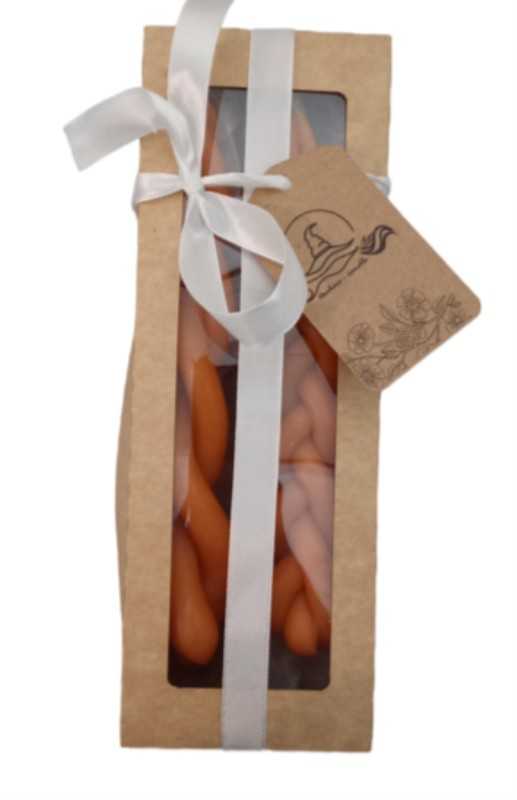 شمع 2 عددی بافت و پیچ Sahere Candles
