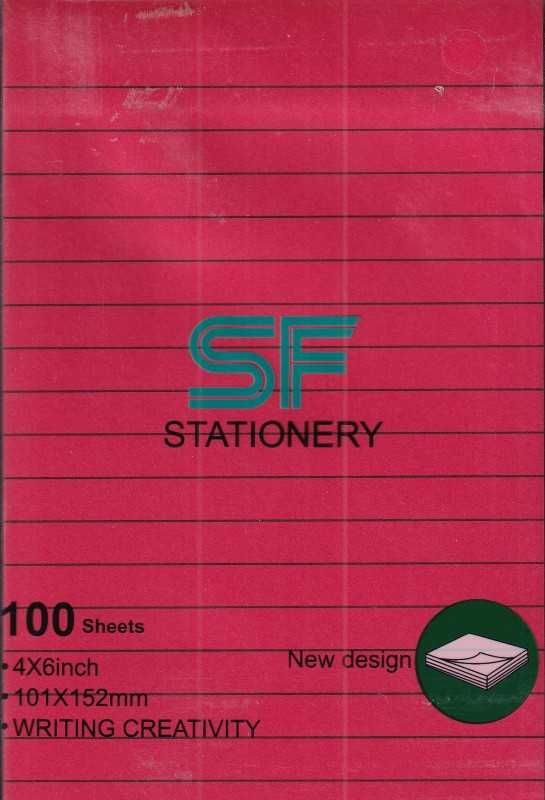 یادداشت چسب‌دار 100 برگ 152×101 رنگی SF330