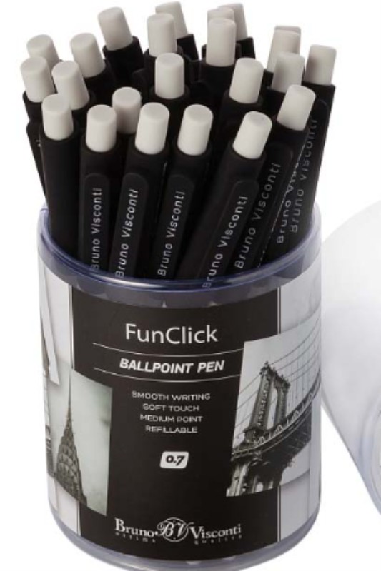 خودکار آبی طرح منهتن Bruno Visconti 20-0297/10 Funclick 0.7mm