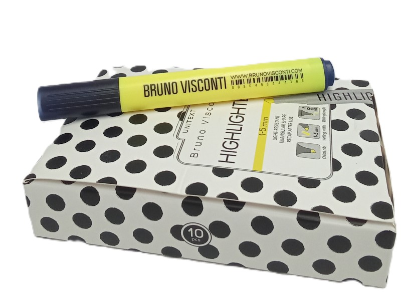ماژیک های‌لایت زرد فلورسنت Bruno Visconti 22-0032 UNITEXT