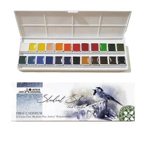 آبرنگ 24 رنگ AFRA - 0