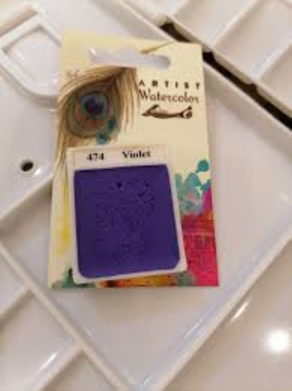 آبرنگ قرصی Aghamiri Violet 474