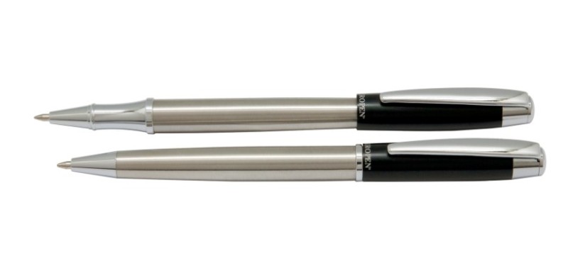 خودکار و روان‌نویس نیمه استیل مشکی گیره استیل EUROPEN Smart