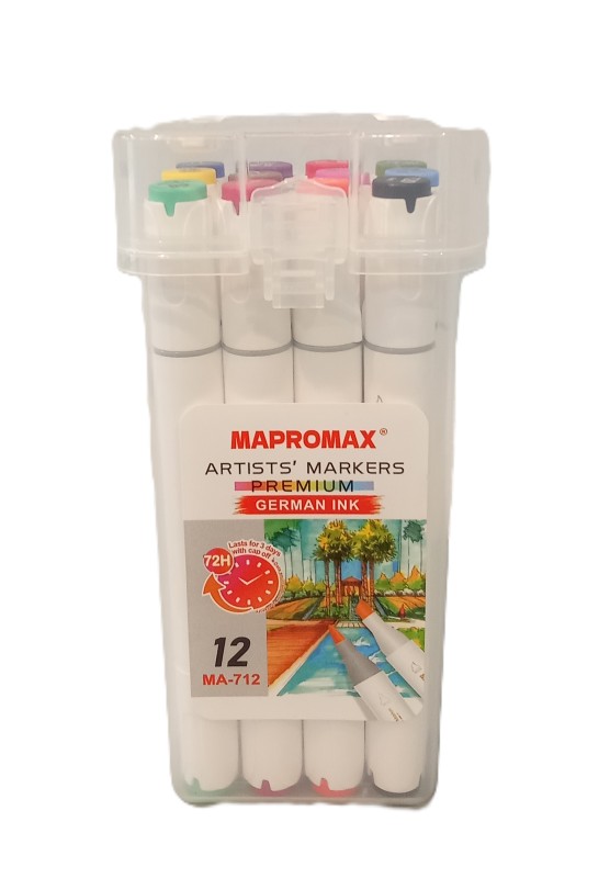 ماژیک طراحی 12 رنگ MAPROMAX 712