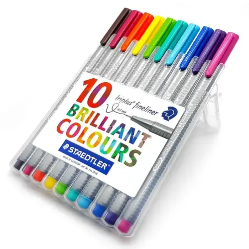 روان‌نویس 10 رنگ نوک نمدی STAEDTLER 334SB10 Brilliant