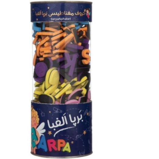 حروف و اعداد مغناطیسی دو زبانه 235 تکه استوانه