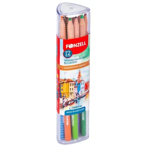 مدادآبرنگی 12 رنگ استوانه FONZELL creative 685042