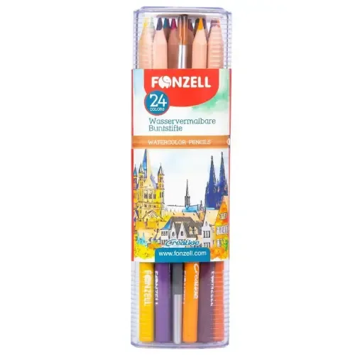 مدادآبرنگی 24 رنگ استوانه FONZELL creative 685043