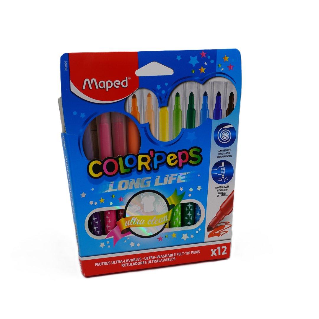 ماژیک 12 رنگ مقوایی Maped 845020 - 0