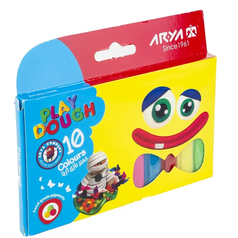 خمیر 10 رنگ مقوایی 1048 آریا - 0