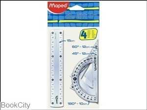 ست خط‌کش 4 تکه Maped 242815 15cm