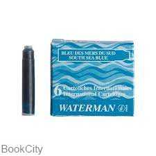 جوهر فشنگی آبی روشن 6 عددی WATERMAN