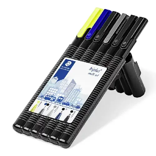 ست تحریر 6 عددی STAEDTLER 34SB6B Triplus Black Box