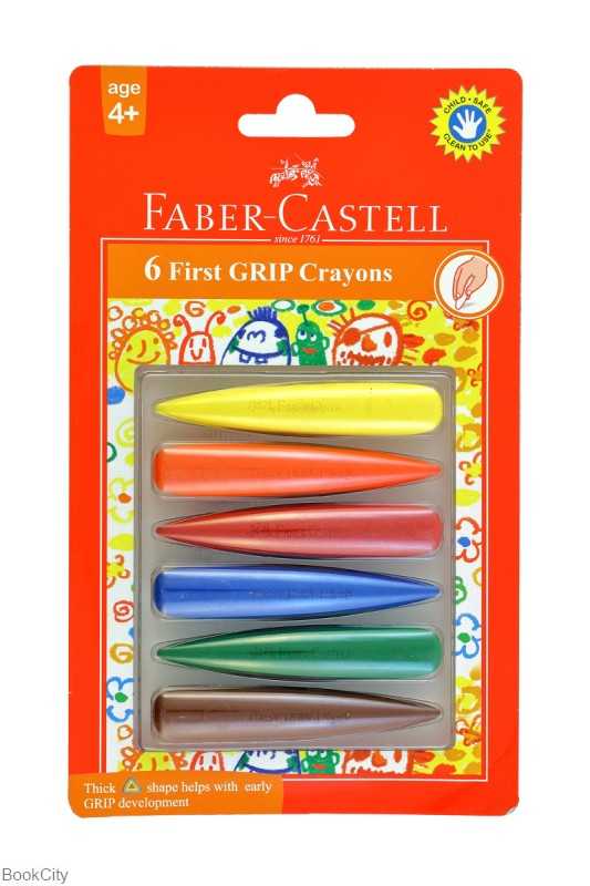 پاستل روغنی 6 رنگ مقوایی قالبی پاک‌شو FABER CASTELL 122706