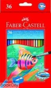مدادآبرنگی 36 رنگ مقوایی طرح ماهی FABER CASTELL 114437