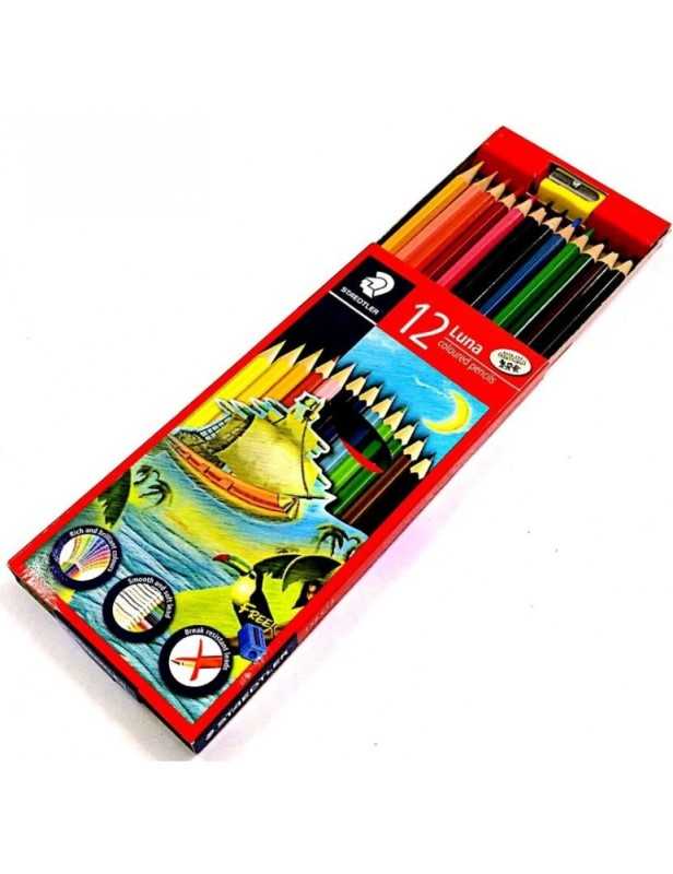 مدادرنگی 12 رنگ مقوایی STAEDTLER 136C12 Luna