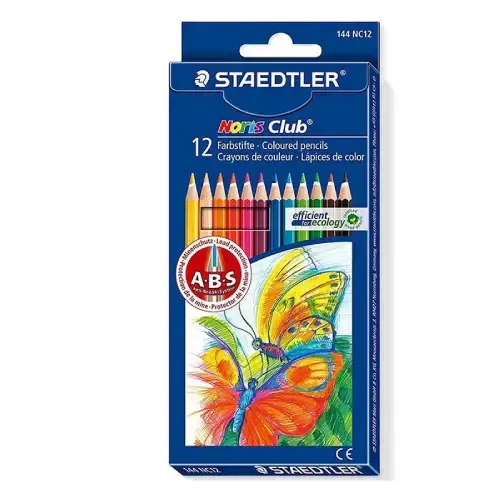 مدادرنگی 12 رنگ مقوایی STAEDTLER 144NC12