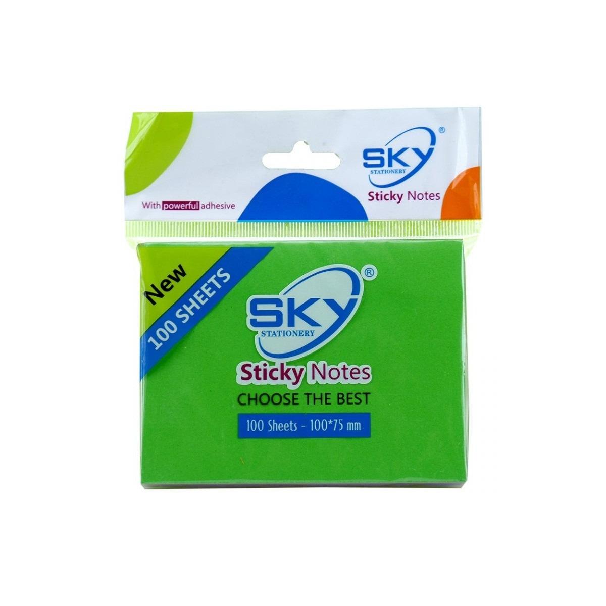 یادداشت چسب‌دار 100 برگ 75×100 رنگی Sky 1052