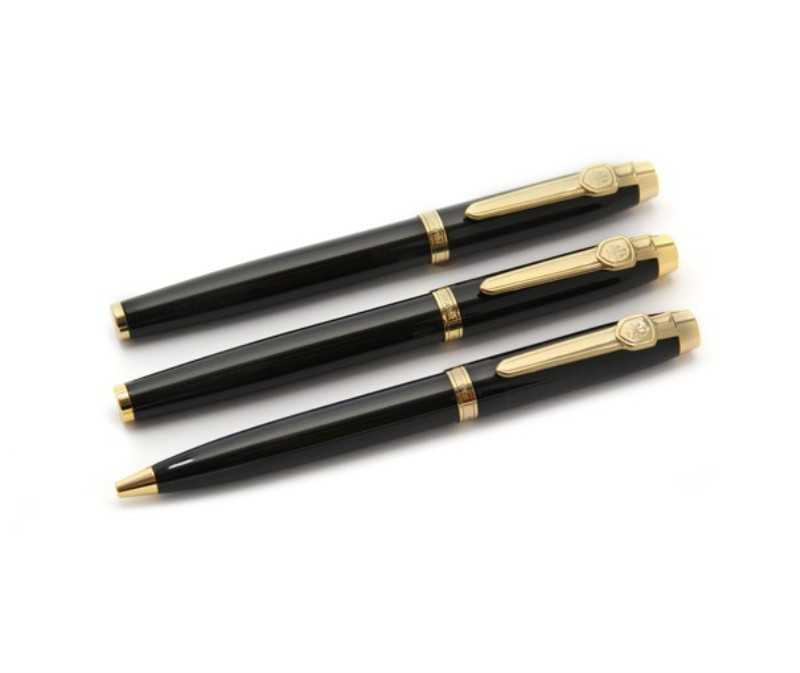 خودکار و خودنویس و روان‌نویس لاک مشکی گیره طلا EUROPEN Lex