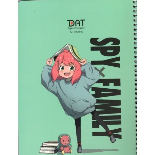 دفتر 60 برگ طرح 8 سیمی وزیری انیمه DAT - 0