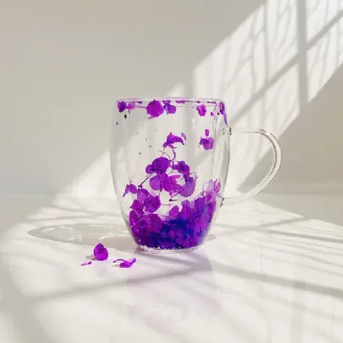 ماگ دوجداره گلدار متوسط - 0