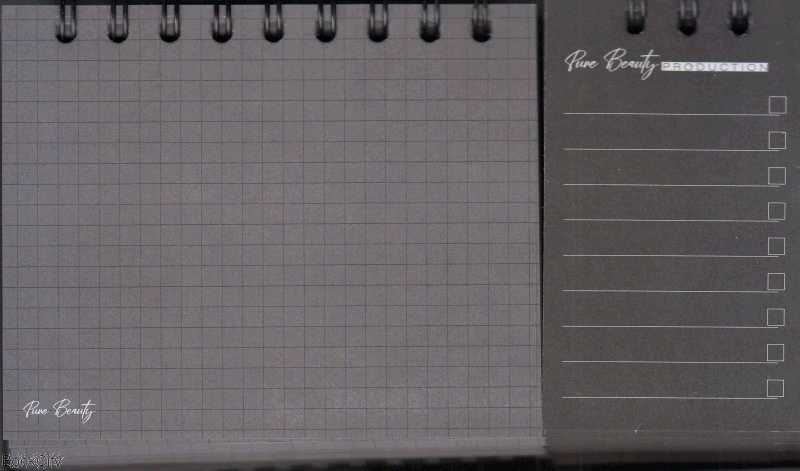 To do List سیمی کاغذ مشکی ‍‍‍Pure Beauty برگ تحریر