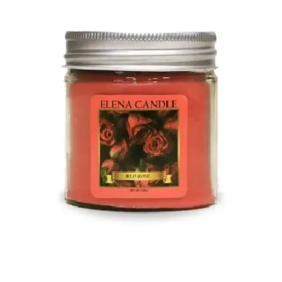 شمع شیشه‌ای 120gr رایحه رز قرمز RedRose