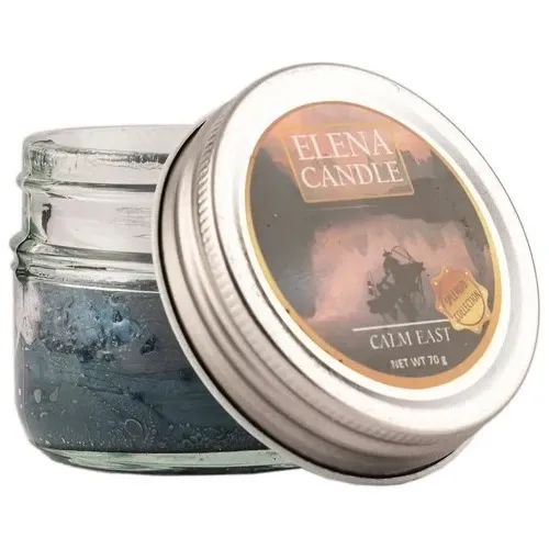 شمع شیشه‌ای 70gr رایحه شرق آرام Calmeast