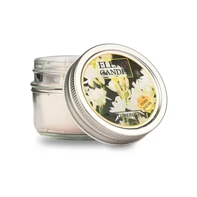 شمع شیشه‌ای 80gr رایحه گل مریم Tuberose