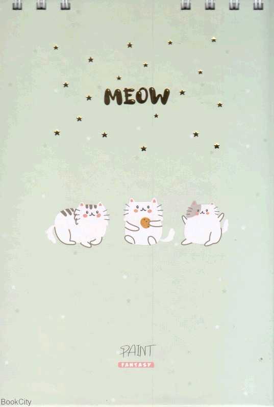 دفتر نقاشی 50 برگ A5 سیم از بالا گالینگور Meow برگ تحریر