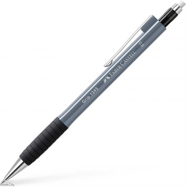 اتود 0.5mm طوسی با پاک‌کن چرخشی FABER CASTEL 134589 Grip