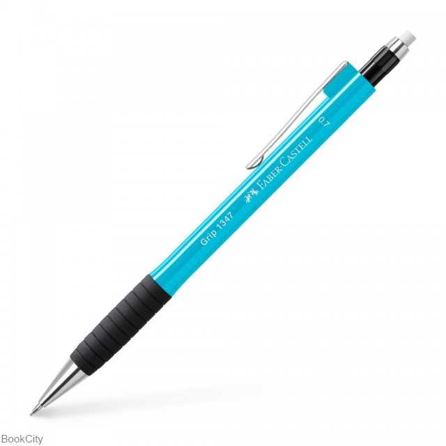 اتود 0.7mm آبی لایت با پاک‌کن چرخشی FABER CASTELL 134738 Grip - 0