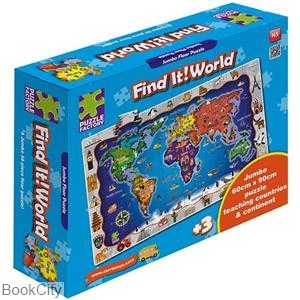 پازل نقشه جهان زرین Find It World