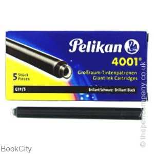 جوهر فشنگی مشکی 5 عددی بلند Pelikan 4001