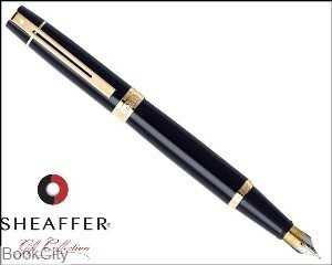 خودنویس لاک مشکی گیره طلا SHEAFFER 300