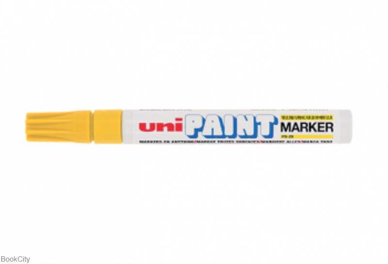 ماژیک پوششی زرد نوک گرد Uniball PX-20