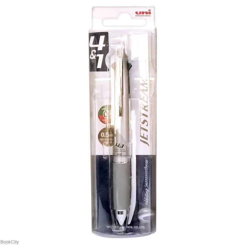 خودکار 5 کاره بدنه نقره‌ای Uniball MSXE5-1000-07