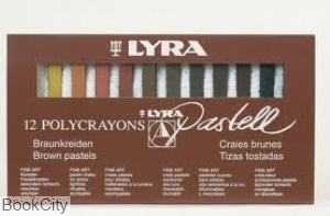 ست گچ پاستل 12 رنگ قهوه‌ای LYRA 5641121 Pashell