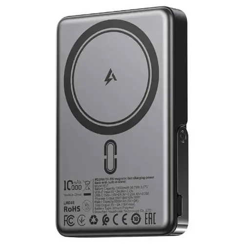 پاور بانک Acefast 22.5W magnetic fast charging power bank with holder and cable M24 10000mAh