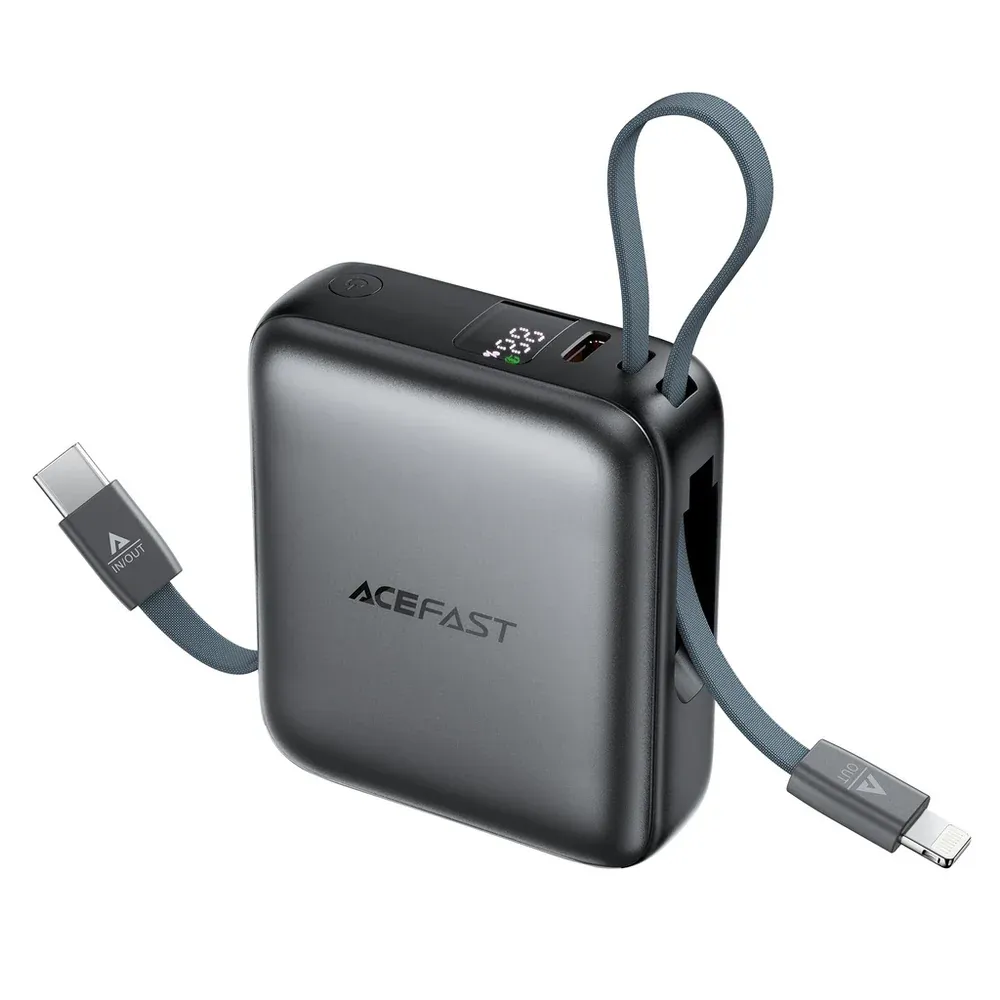 پاور بانک Acefast 22.5W power bank with Built in cables M23 10000mAh - 0