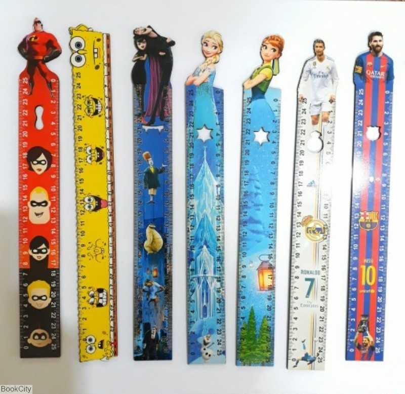 خط‌کش 25cm چوبی فانتزی Clips