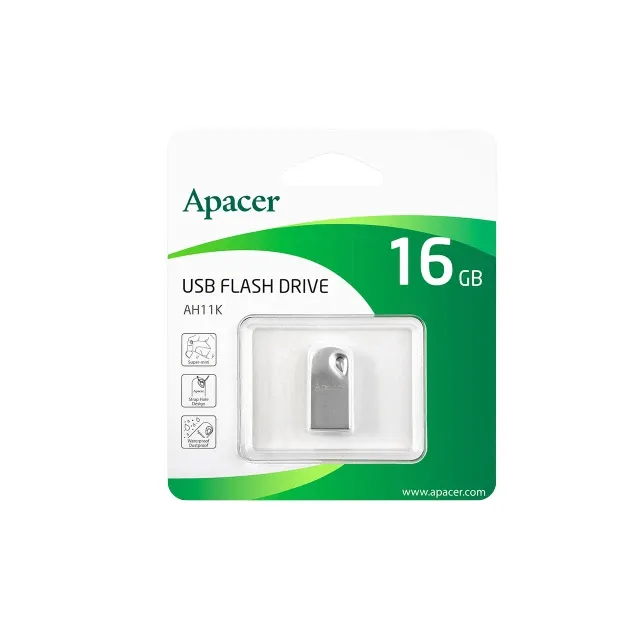 فلش مموری Apacer Flash AH 11K USB2.0 16GB Silver - 0