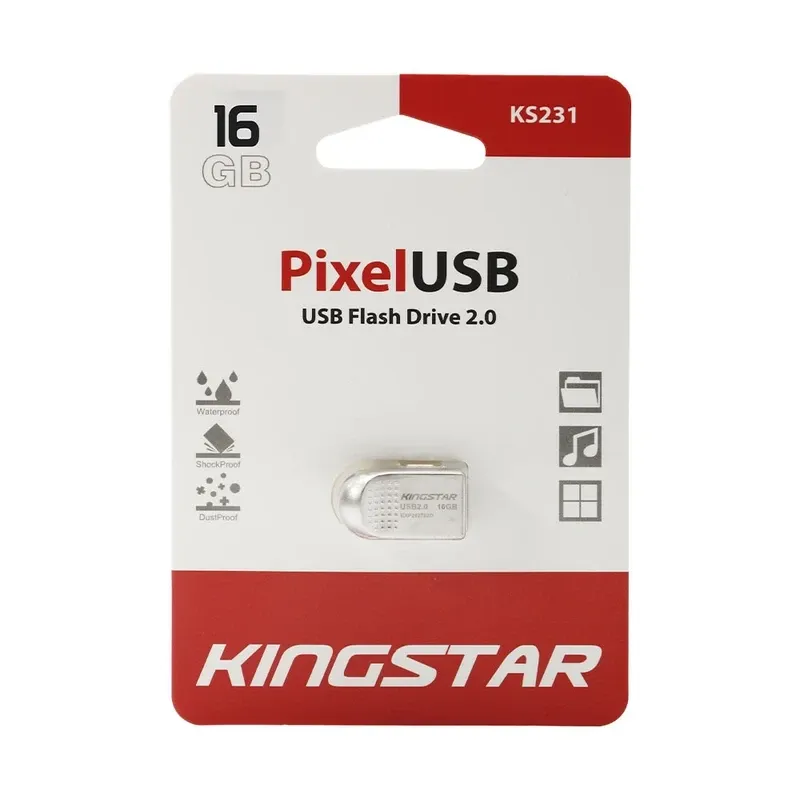 فلش مموری KINGSTAR Flash Pixel KS231 USB2.0 16GB Silver - 0