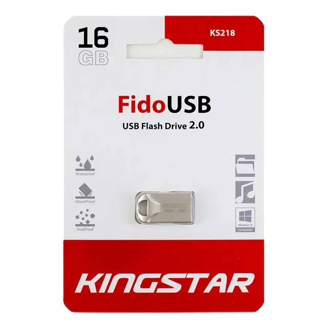 فلش مموری KINGSTAR Flash Fido KS218 USB2.0 16GB Silver - 0