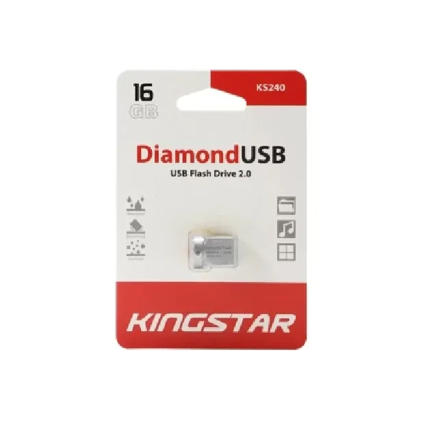 فلش مموری KINGSTAR Flash Diamond KS240 USB2.0 16GB Silver - 0