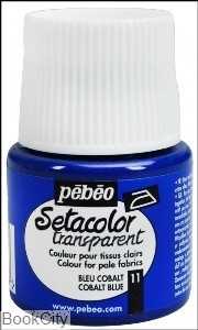 رنگ پارچه شفاف Pebeo 329011 45ml Cobalt Blue 11