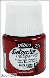 رنگ پارچه شفاف Pebeo 329023 45ml Oriental Red 23