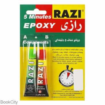 چسب 2 قلو شفاف RAZI 8gr