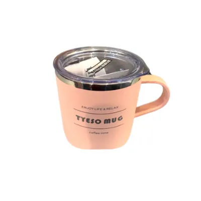 ماگ درب‌دار گلبهی TYESO 260ml 8717