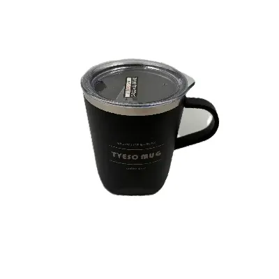 ماگ درب‌دار مشکی TYESO 300ml 8718
